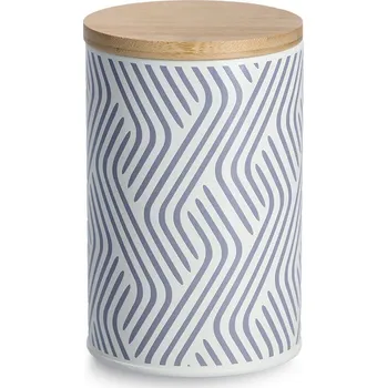 Dóza na potraviny Zeller Kovová dóza s bambusovým víkem 1 l, 10,5 × 16,5 cm, lila