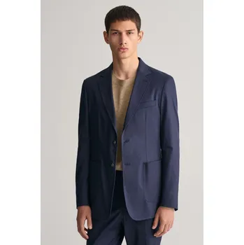 Pánské oblečení SAKO GANT SLIM COTTON LINEN SUIT BLAZER MARINE