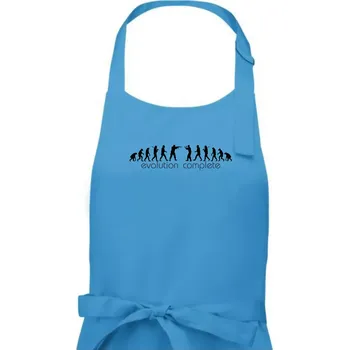 Kuchyňská zástěra Evoluce kompletní - Pánská zástěra na vaření - Univerzální velikost ( Světlý tyrkys )