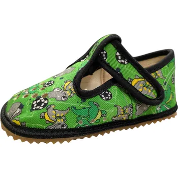 Dívčí obuv „Dětské barefoot bačkory BEDA GREEN DINOBALL perforované | Botonožka.cz“ Velikost: 25
