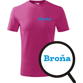 Purpurové dětské tričko Broňa - dětské tričko se jménem - barva purpurová - velikost 10let