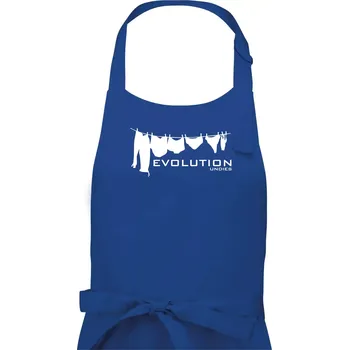 Kuchyňská zástěra Evoluce spodního prádla - Dámská zástěra na vaření - Univerzální velikost ( Královská modrá )