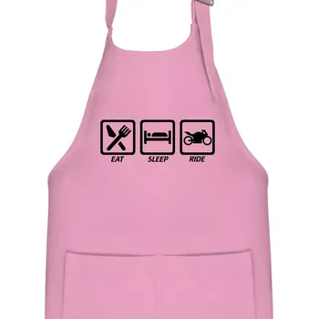 Kuchyňská zástěra Eat sleep ride - silnice - Dětská zástěra na vaření - Univerzální velikost ( Růžová )