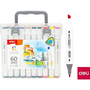 DELI Color Emotion skicovací, oboustranné, 60 barev