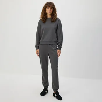 Reserved - Bavlněné tepláky jogger - tmavě šedá - 8512B-90X - 8512B-90X-XL