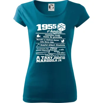1955 v kostce - Dámské triko Pure - M ( Petrolejová )