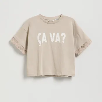 Reserved - Krátké tričko s potiskem - tělová - 851GB-02X - 851GB-02X-116