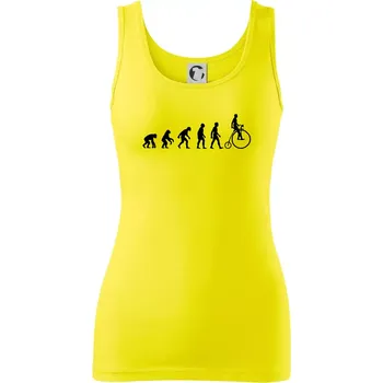 Dámské tričko Evoluce staré kolo - Dámské tílko - M ( Citrónová )