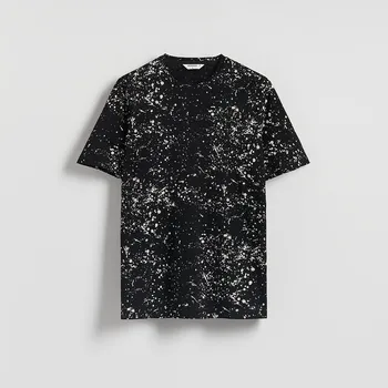 Pánské tričko Reserved - Tričko regular z bavlny - tmavě šedá - 506EX-90X - 506EX-90X-L