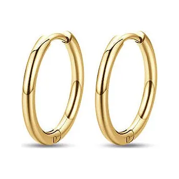 Náušnice LUCA BARRA Pozlacené ocelové kruhové náušnice 19 mm