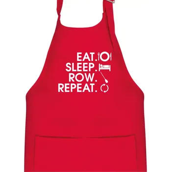 Kuchyňská zástěra Eat sleep row repeat - Dětská zástěra na vaření - Univerzální velikost ( Červená )