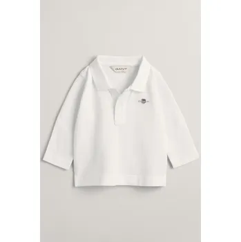 POLOKOŠILE GANT SHIELD PIQUE LS RUGGER WHITE