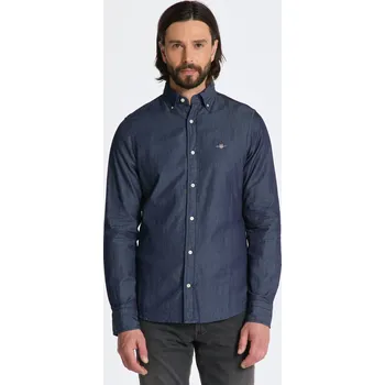 Pánská košile KOŠILE GANT SLIM INDIGO BD DARK INDIGO
