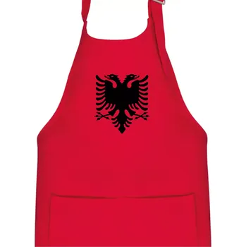 Kuchyňská zástěra Albánie orlice - Dětská zástěra na vaření - Univerzální velikost ( Červená )