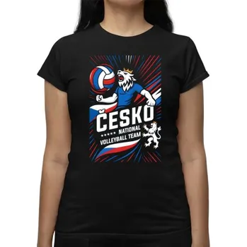 Žertovný předmět Česko - national volleyball team - dámské tričko s potiskem- Tričkový.cz