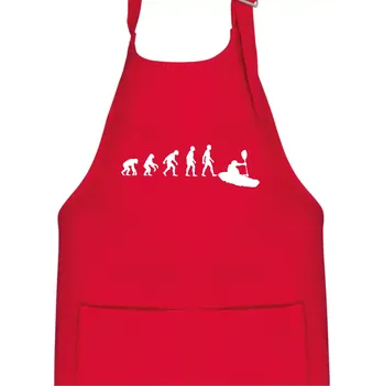 Kuchyňská zástěra Evoluce kajak - Dětská zástěra na vaření - Univerzální velikost ( Červená )