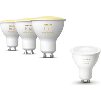 Žárovka Philips HueWA 4.3W GU10 EUR + Philips HueWA 4.3W GU10 3P EUR