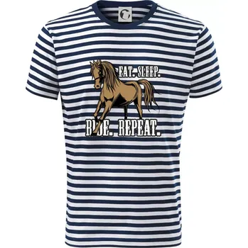 Eat Sleep Ride Repeat Western - Triko na vodu - L ( Prouhovaná )