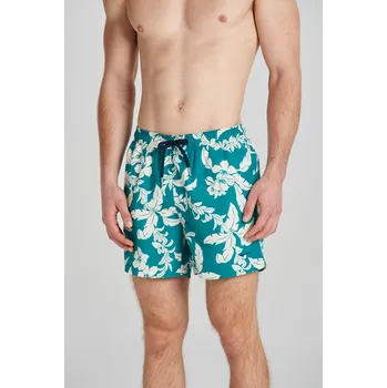 Pánské plavky PLAVKY GANT PALM LEI PRINT SWIM SHORTS OCEAN TURQUOSIE