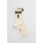 PONOŽKY GANT GRAPHIC SOCKS IVORY WHITE