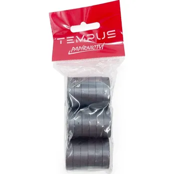 Dekorativní magnet Tempus - magnety kulaté, černé 27 × 6 mm - 18 ks