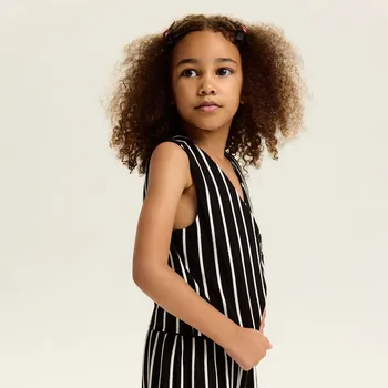 Dívčí bunda Reserved - Elegantní pruhovaná vesta - černý - 860FH-99X - 860FH-99X-122