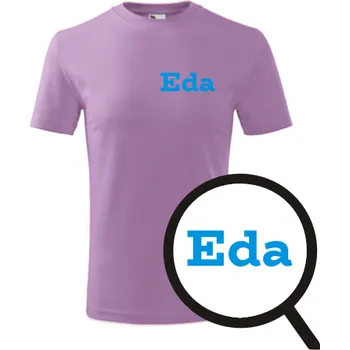 Chlapecké oblečení Fialové dětské tričko Eda - dětské tričko se jménem - barva fialová - velikost 10let
