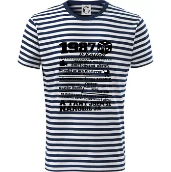 1987 v kostce - Triko na vodu - L ( Prouhovaná )