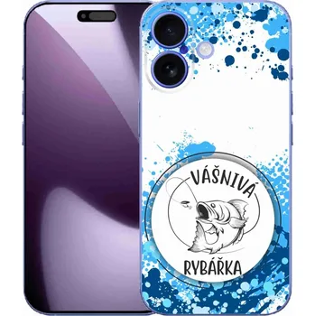 Pouzdro na mobilní telefon Gelový kryt mmCase na iPhone 17 - vášnivá rybářka bílé pozadí