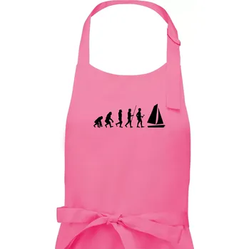 Kuchyňská zástěra Evoluce plachtění - Dámská zástěra na vaření - Univerzální velikost ( Růžová )