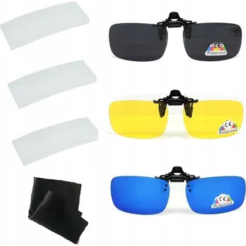 POLARIZAČNÍ SLUNEČNÍ KLIPSY NA BRÝLE S UV400 FILTREM - SADA 3 KUSŮ