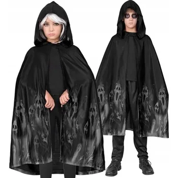 Pláštěnka KOSTÝM DĚTSKÁ PLÁŠTĚNKA ČERNÁ 90 CM HALLOWEENSKÉ DOPLŇKY KARNEVAL