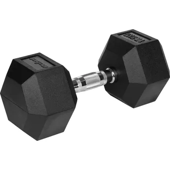Fitness Rebel RBA-2325-17.5 Pogumované litinové činky HEX 1 x 17,5 kg