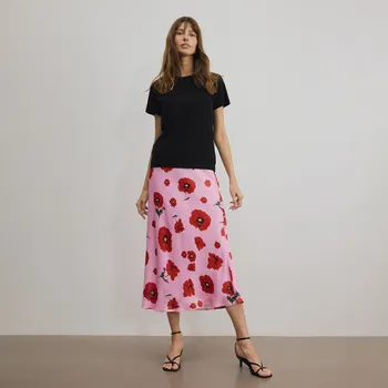 Dámská sukně Reserved - Viskózová sukně - růžová - 739II-30X - 739II-30X-L