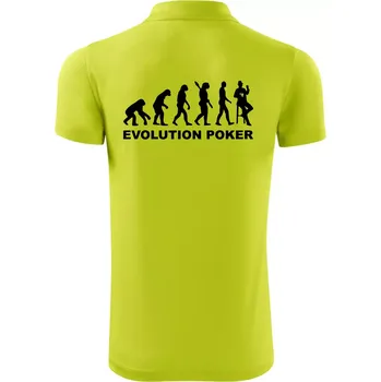 Pánská košile Evolution poker - Polokošile Victory sportovní (dresovina) - M ( Limetková )