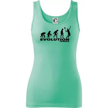 Dámské tričko Evoluce tenis kluk - Dámské tílko - S ( Mátová )