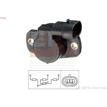 Čidlo automobilu Senzor, poloha škrticí klapky EPS 1.995.001