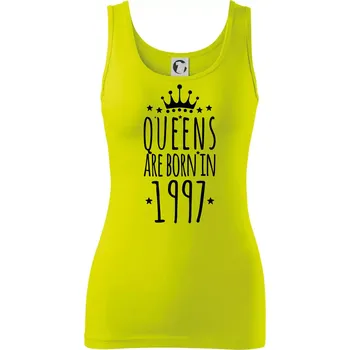 Dámské tričko Queens are born in 1997 - Dámské tílko - L ( Limetková )