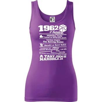 Dámské tričko 1962 v kostce - Dámské tílko - 2XL ( Fialová )