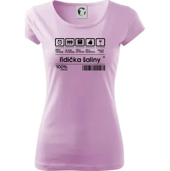 Dámské tričko Čárový kód - řidička šaliny - Dámské triko Pure - 3XL ( Orchid )