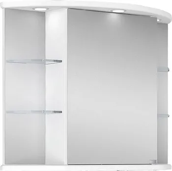 barva a nátěr na dřevo Zrcadlová skříňka s LED osvětlením Corona, 81,8 × 64,8 × 26 cm, bílá AM-SLK-824-07