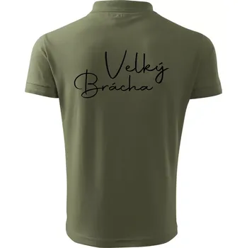 Pánská košile Velký brácha - nápis na zádech - Polokošile pánská Pique Polo 203 - 2XL ( Khaki )