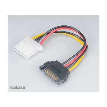 Kabel do PC AKASA kabel SATA redukce napájení na 4pin Molex, 15cm