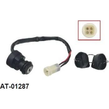 Startér BRONCO spínač zapalování YAMAHA YFM 80 BADGER, YFA1 BREEZE 86-94, YFM 100 CHAMP 87-91, YFM 225 MOTO4 86-88, YFM 250/350 GRIZZLY/WARRIOR 89-94, (2FJ-82510-02-00, 2FJ-82510-09-00) (BRONCO spínač zapalování YAMAHA YFM 80 BADGER, YFA1 BREEZE 86-94, YFM 100)