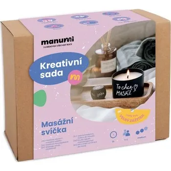 kreativní sada Manumi kreativní sada na výrobu svíčky z masážního vosku s hrací kostkou
