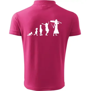 Pánská košile Evoluce cellistka - Polokošile pánská Pique Polo 203 - 3XL ( Purpurová )