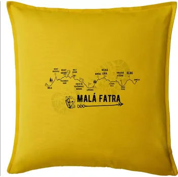 Polštář Profil kopca - Malá fatra - Polštář 50x50 - 50x50 - Pouze potah ( Žlutá )