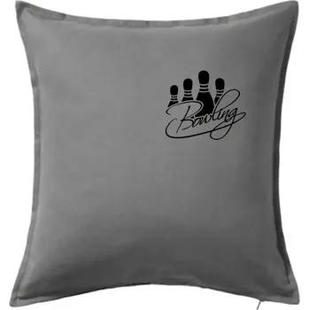 Polštář Bowling kuželky - Polštář 50x50 - 50x50 - Pouze potah ( Tmavě šedý melír )