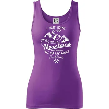 I just to go Mountains - Zahoď prolémy a jdi do hor - Dámské tílko - L ( Fialová )