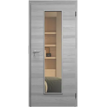 Interiérové dveře SAPELI ELEGANT KOMFORT M55 - CPL LAMINÁT - OTOČNÉ DVEŘE VČ. ZÁRUBNĚ - Dub zimní Průchozí šířka (cm): 90, Průchozí výška (cm): 197, Typ skla: Planibel bronz